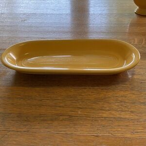 Vintage Fiesta 10 1/2 inch Utility Tray Original Yellow “Genuine” Marking MCM